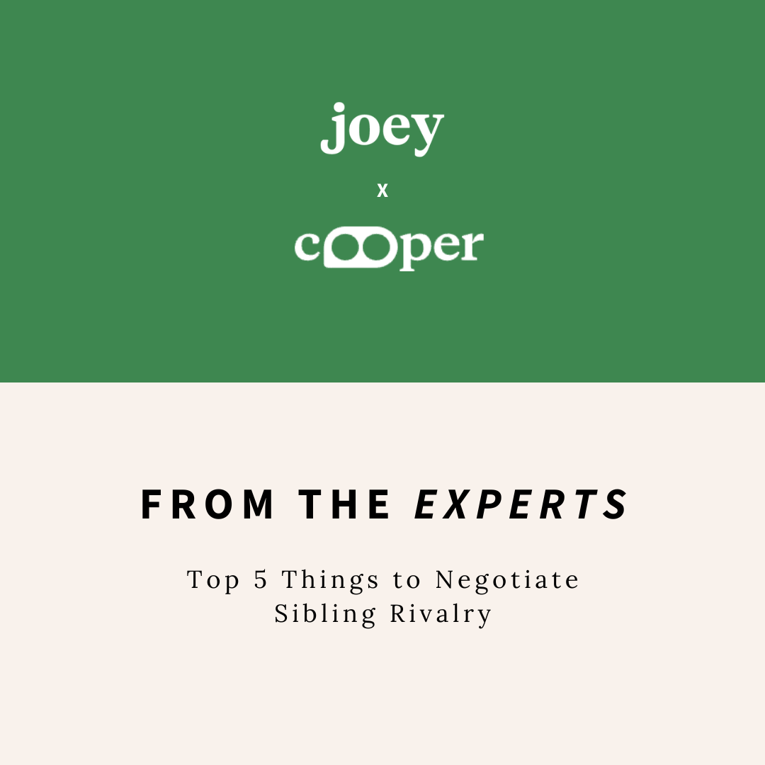 From the Experts: Top 5 Things to Negotiate Sibling Rivalry